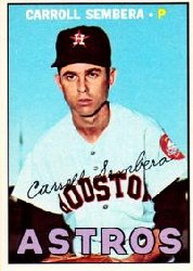1967 Topps Baseball Cards      136     Carroll Sembera